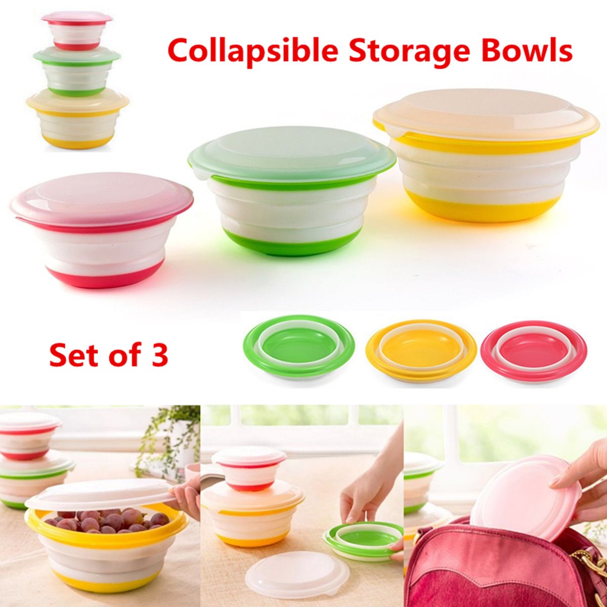 Silicone Collapsible Bowls - Meal Prep Gear Shop