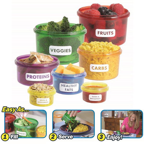 7 Set Portion Control Food Box